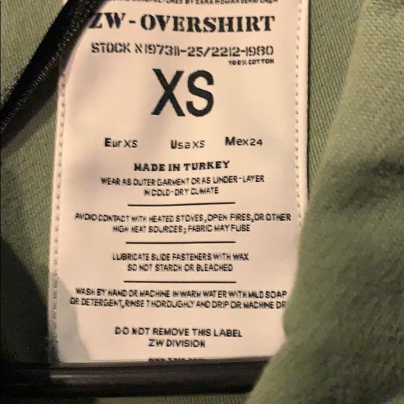 NWT ZARA ARMY SHIRT/JACKET - Picture 7 of 8